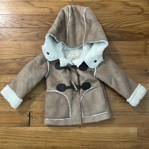 Jessica Simpson 3/6M faux Sherpa lined suede coat